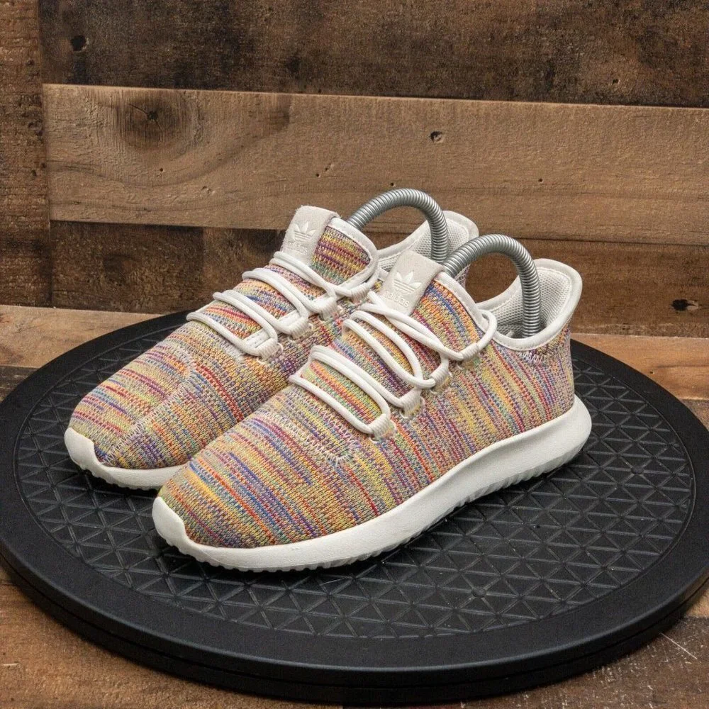 ADIDAS TUBULAR KIDS ATHLETIC SHOES RUNNING MULTICOLOR GYM LOW LACE UP SIZE 5